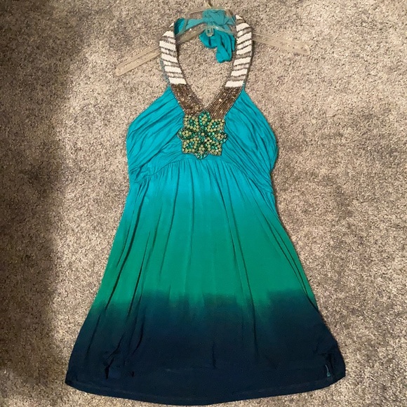 Boston proper beaded & crystal halter top - Picture 1 of 6